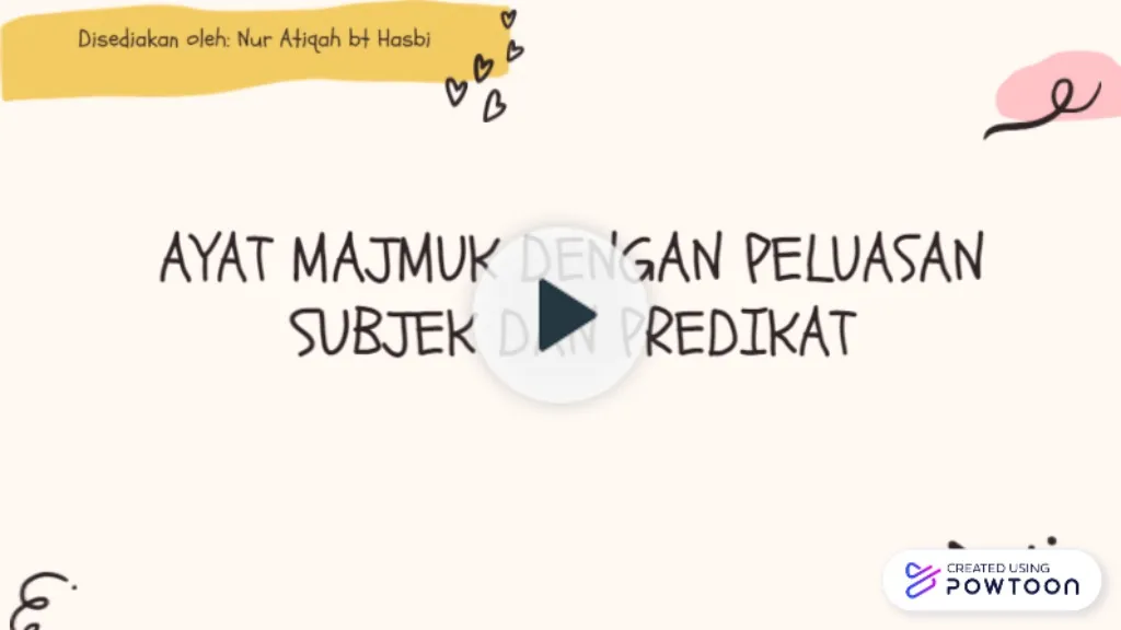 Powtoon Nota Ayat Majmuk Dengan Peluasan Subjek Dan Predikatpptx 0751