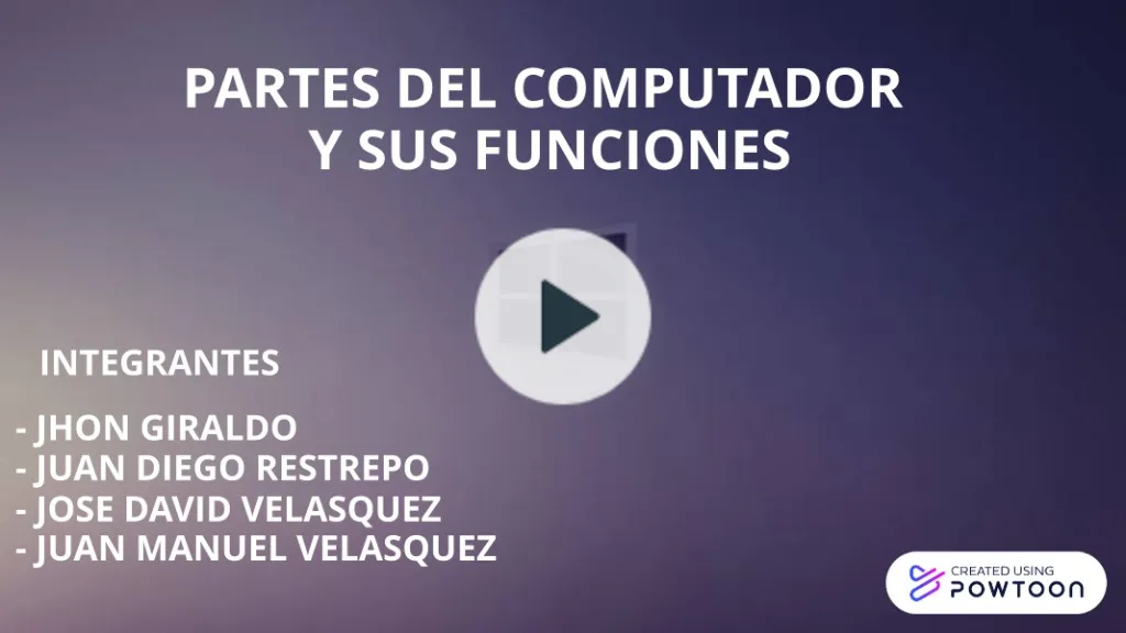 Powtoon Partes Del Computador Y Sus Funciones